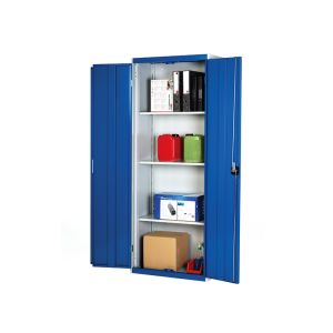 2000mm H x 800mm W x 525mm D Cubio Tall Cupboard. Reinforced welded steel housing, 3 shelves with 75kg U.D.L capacity. Scratch resistant powder coated finish. 3-point locking doors. Available in 4 colors.