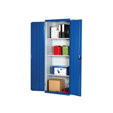 2000mm H x 800mm W x 525mm D Cubio Tall Cupboard. Reinforced welded steel housing, 3 shelves with 75kg U.D.L capacity. Scratch resistant powder coated finish. 3-point locking doors. Available in 4 colors.