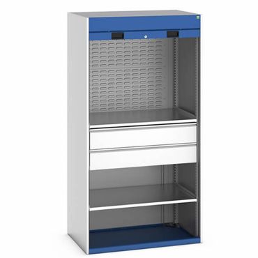 Bott Cubio Roller Shutter Door Cupboard With 2 Shelves, 2 Drawers 1050mm Wide