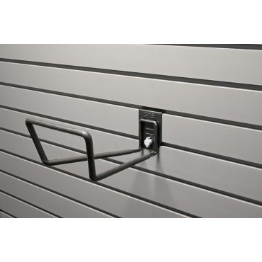 Heavy duty storage hook for garage storage.