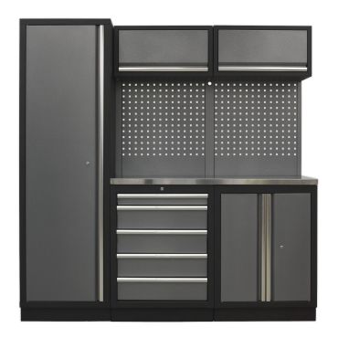 Sealey 5 Cabinet Set APMSSTACK02W & APMSSTACK02SS - Superline Pro Range