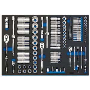 Draper 63539 96 Piece Socket 1/4, 3/8, 1/2 Inch Drawer EVA Insert Tray 