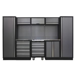 Sealey 8 Cabinet Set APMSSTACK03W & APMSSTACK03SS - Superline Pro Range